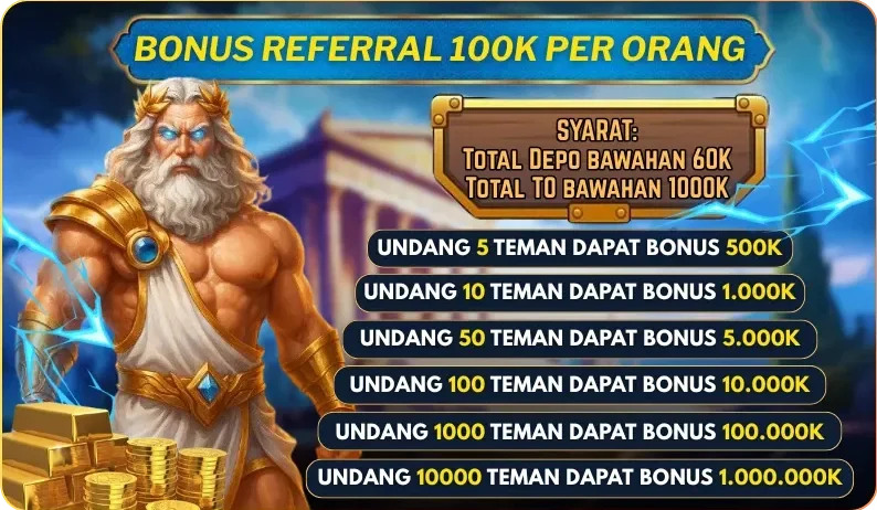 BONUS REFERRAL 100K PER ORANG